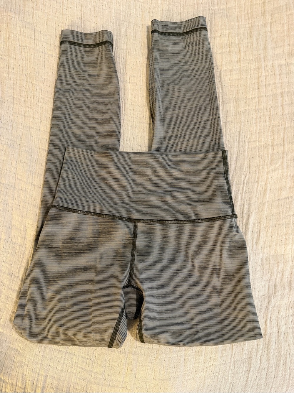 lululemon athletica Heathered Light Gray High-Waist Leggings